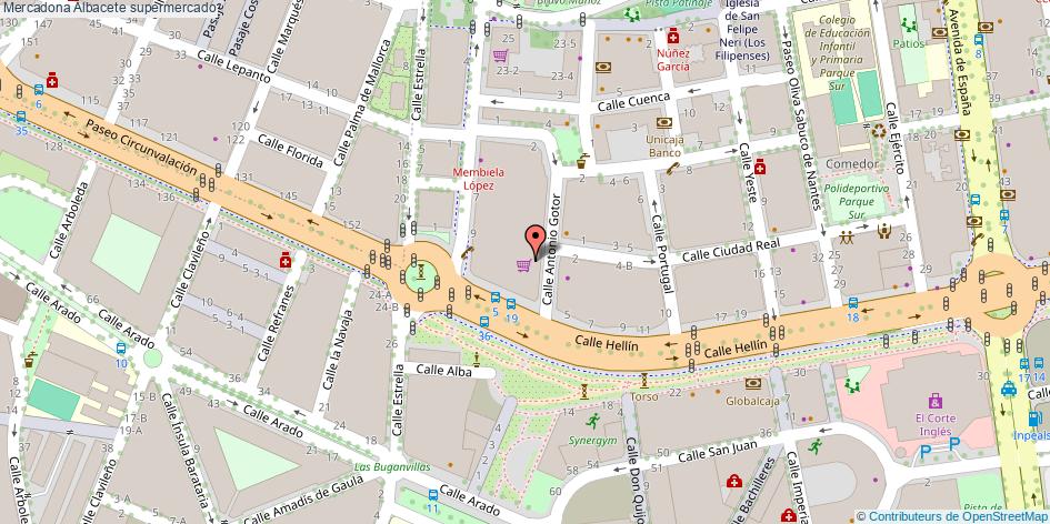 mapa Mercadona supermercado Albacete