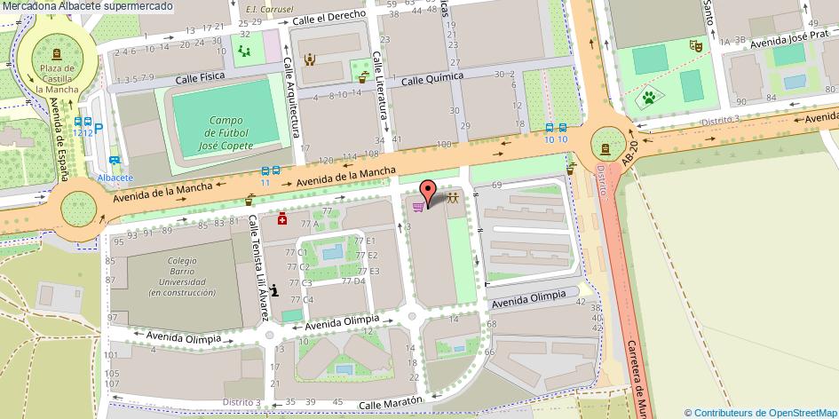 mapa Mercadona supermercado Albacete