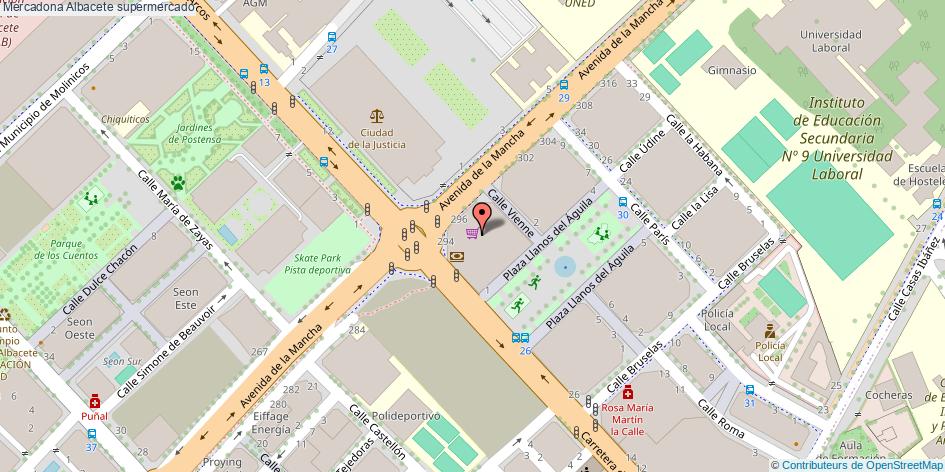 mapa Mercadona supermercado Albacete