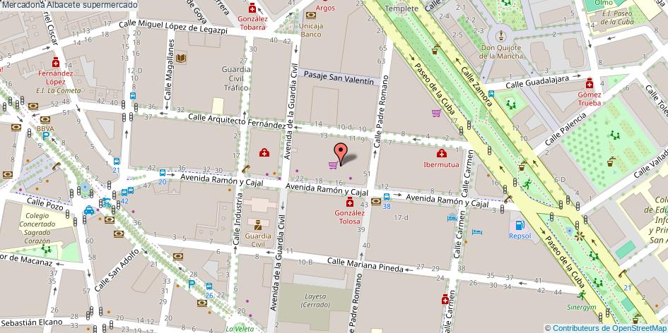 mapa Mercadona supermercado Albacete
