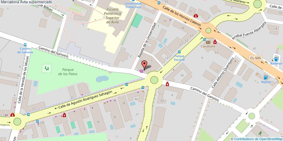 mapa Mercadona supermercado Ávila