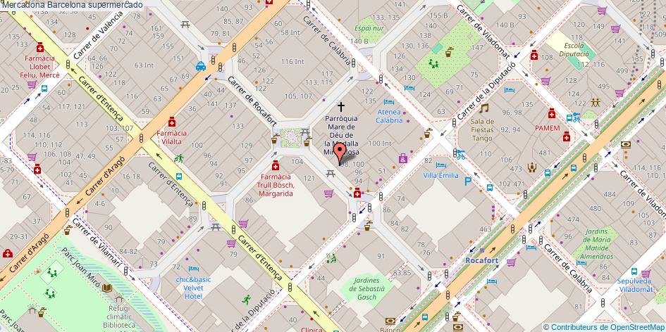 mapa Mercadona supermercado Barcelona