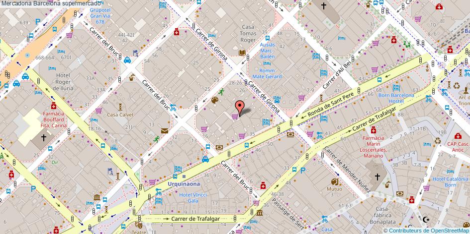 mapa Mercadona supermercado Barcelona
