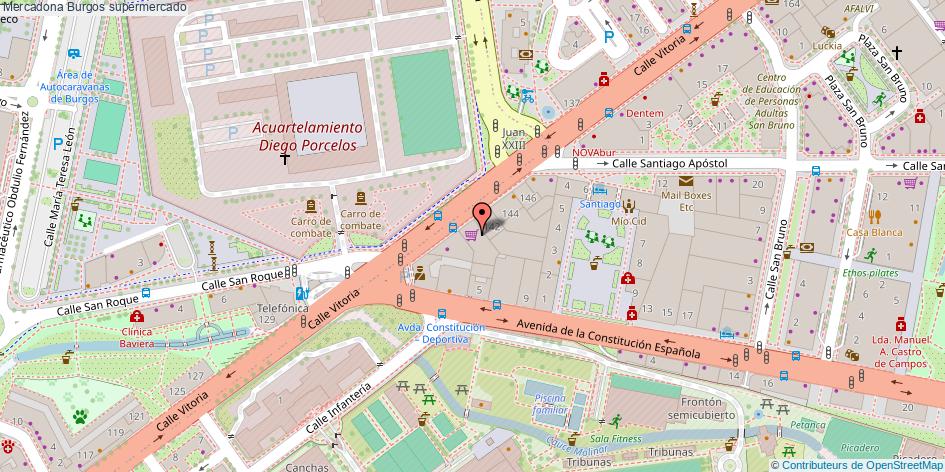 mapa Mercadona supermercado Burgos