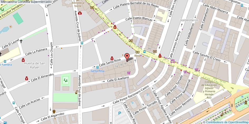 mapa Mercadona supermercado Córdoba