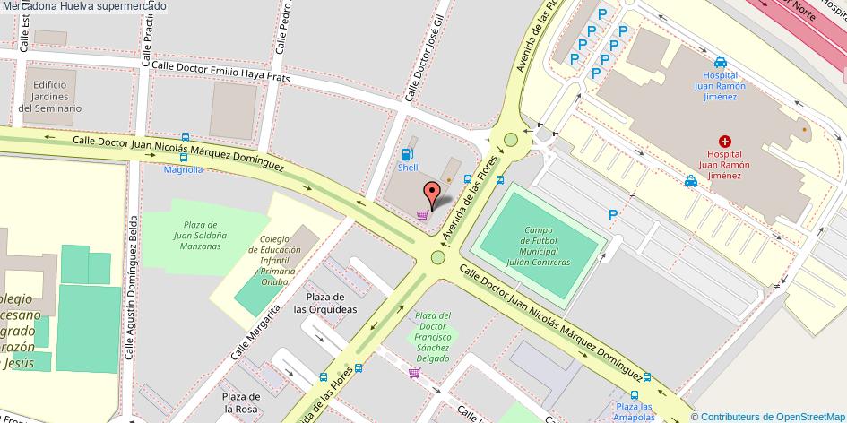 mapa Mercadona supermercado Huelva