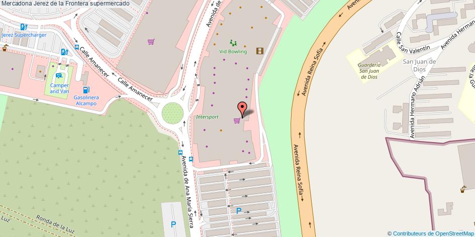 mapa Mercadona supermercado Jerez de la Frontera