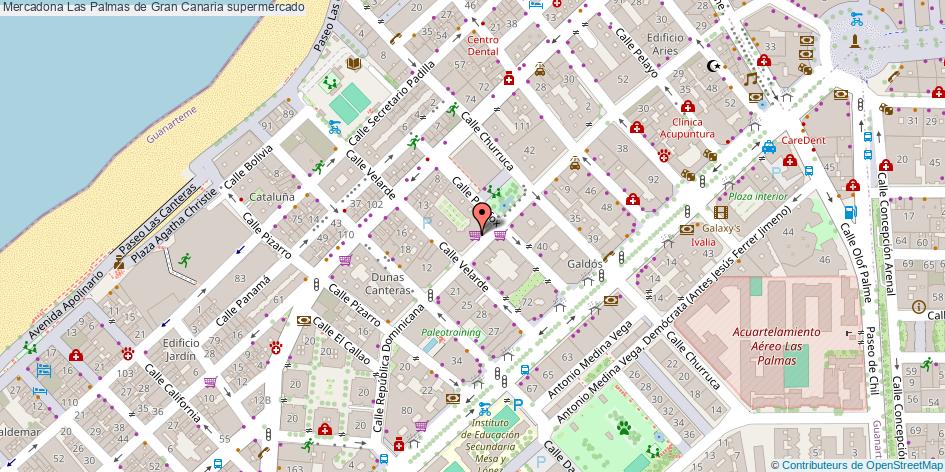 mapa Mercadona supermercado Las Palmas de Gran Canaria