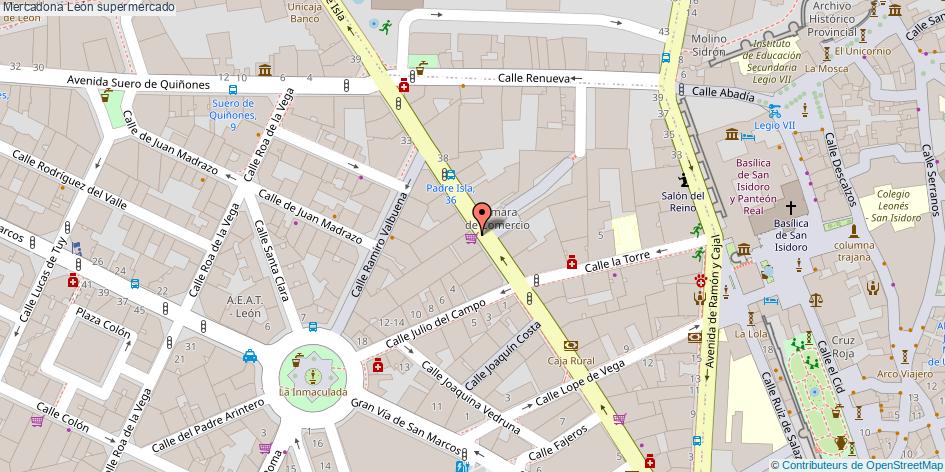 mapa Mercadona supermercado León