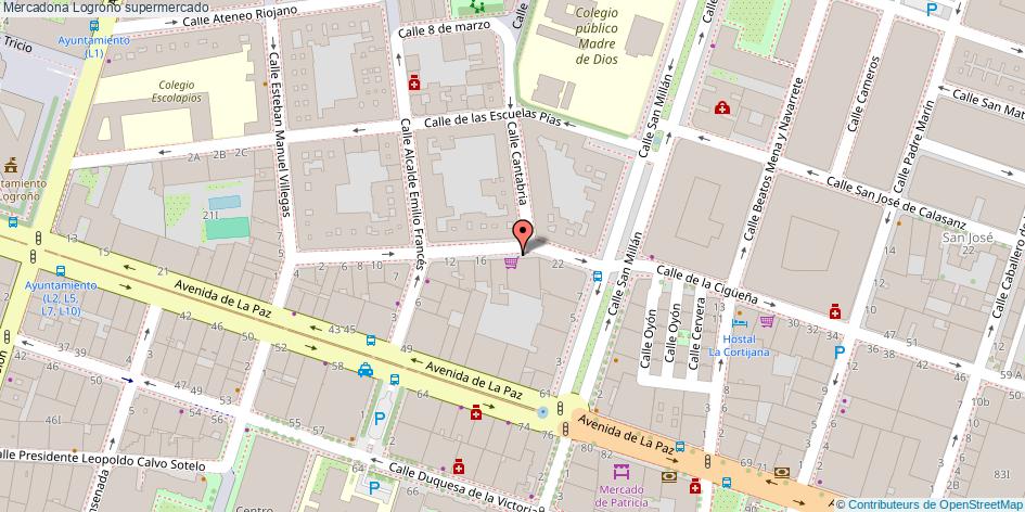mapa Mercadona supermercado Logroño
