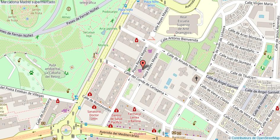 mapa Mercadona supermercado Madrid