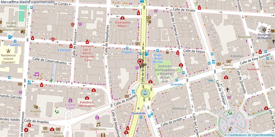 mapa Mercadona supermercado Madrid