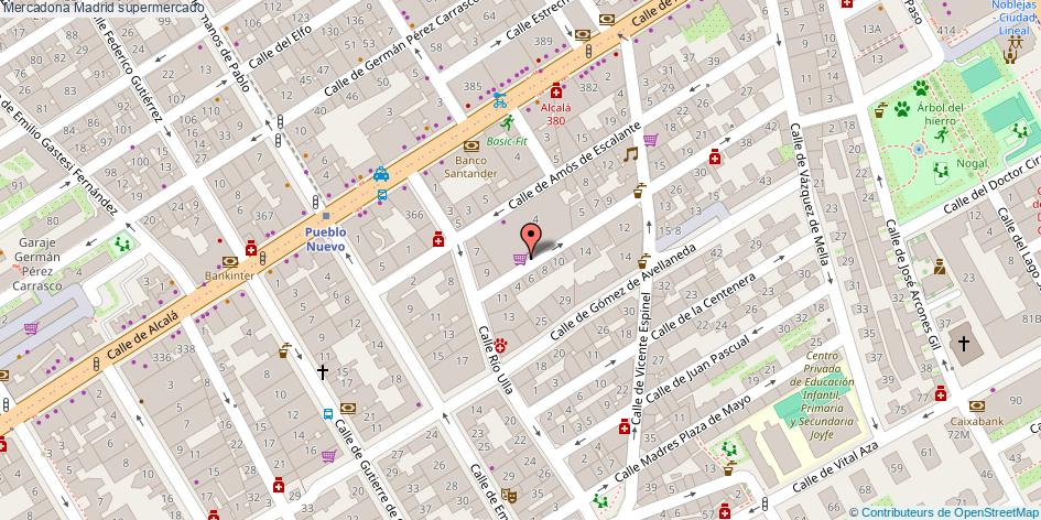 mapa Mercadona supermercado Madrid