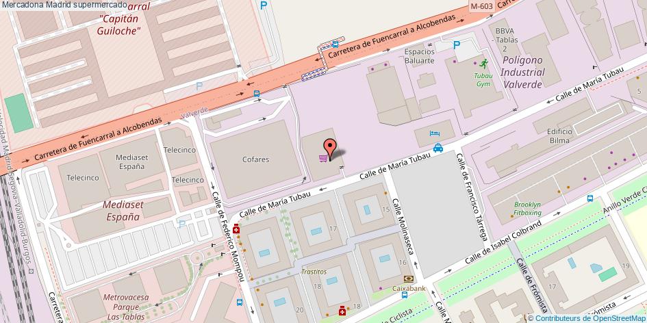 mapa Mercadona supermercado Madrid