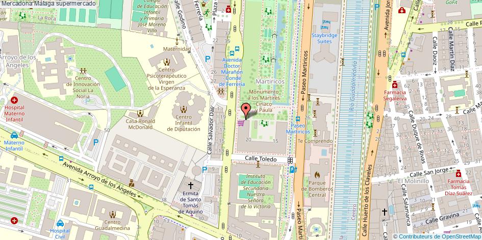 mapa Mercadona supermercado Málaga