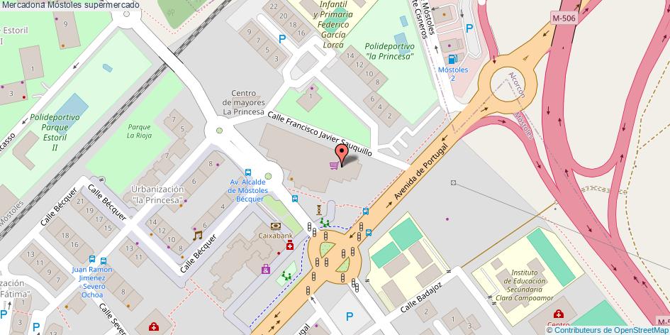 mapa Mercadona supermercado Móstoles