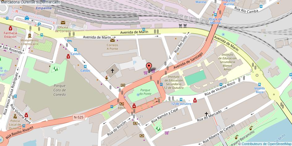 mapa Mercadona supermercado Ourense