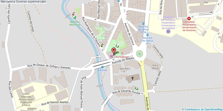 mapa Mercadona supermercado Ourense
