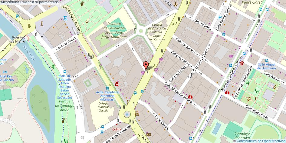 mapa Mercadona supermercado Palencia