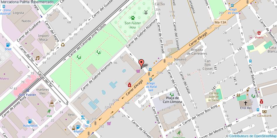 mapa Mercadona supermercado Palma