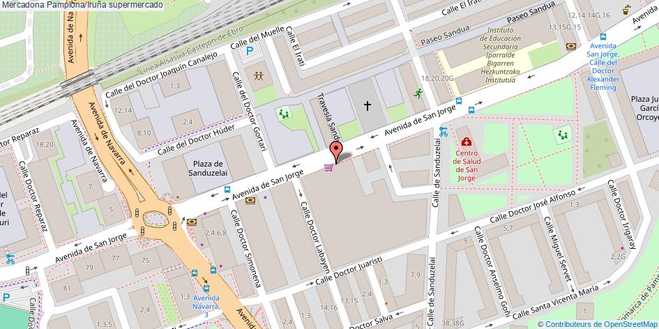 mapa Mercadona supermercado Pamplona/Iruña