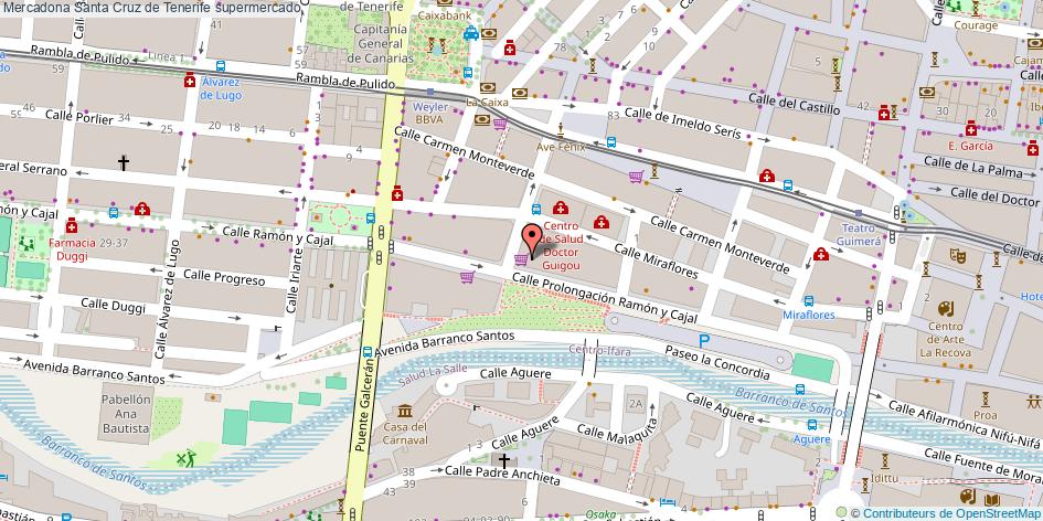 mapa Mercadona supermercado Santa Cruz de Tenerife