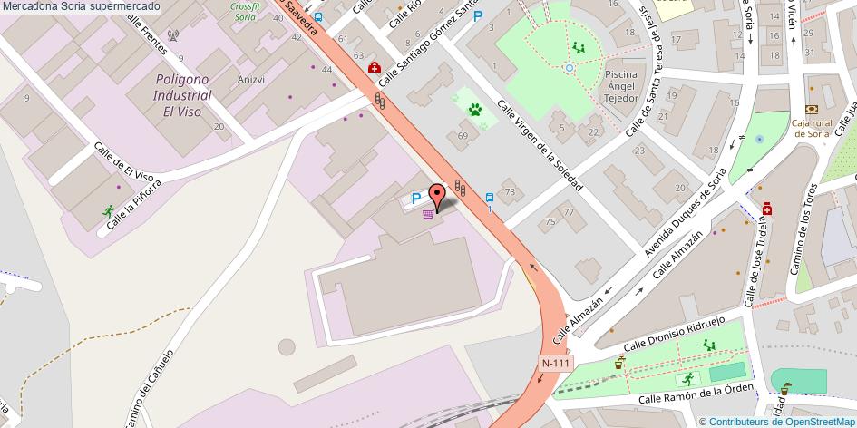 mapa Mercadona supermercado Soria