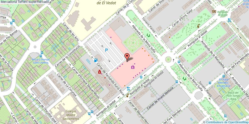 mapa Mercadona supermercado Torrent