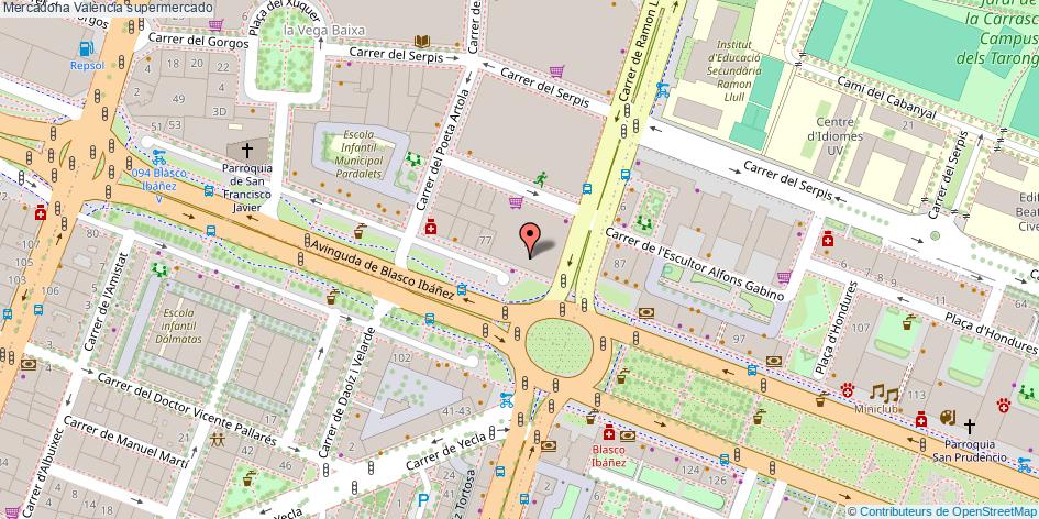 mapa Mercadona supermercado València