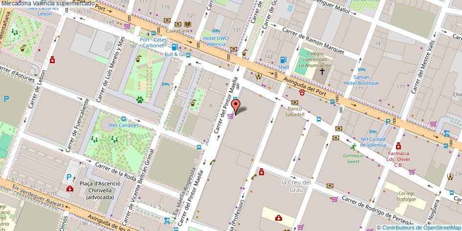 mapa Mercadona supermercado València