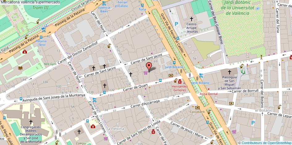 mapa Mercadona supermercado València