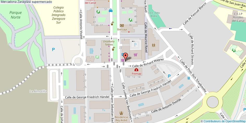 mapa Mercadona supermercado Zaragoza