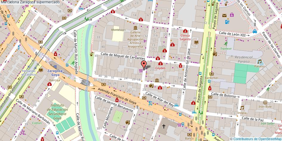 mapa Mercadona supermercado Zaragoza