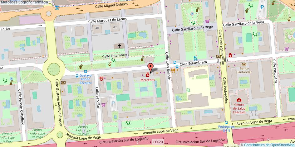 mapa Mercedes farmacia Logroño