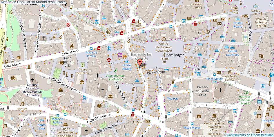 mapa Mesón de Don Carnal restaurante Madrid