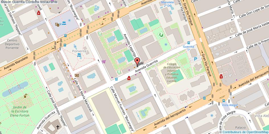mapa Mesón Guerrita restaurante Córdoba
