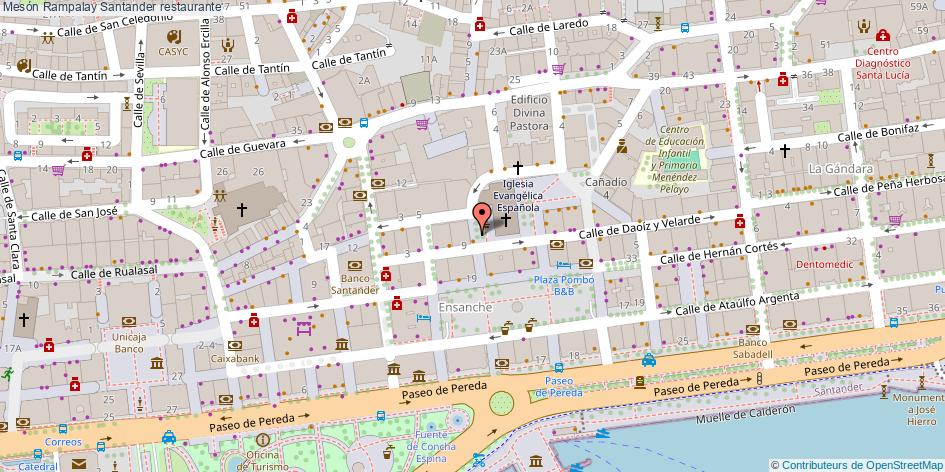 mapa Mesón Rampalay restaurante Santander