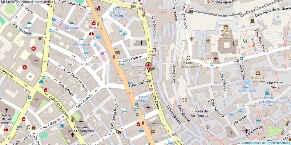 mapa Mi México restaurante Granada