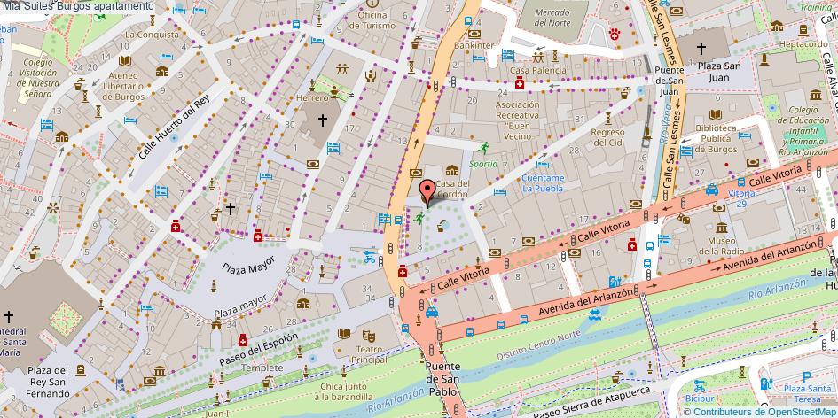 mapa Mía Suites apartamento Burgos