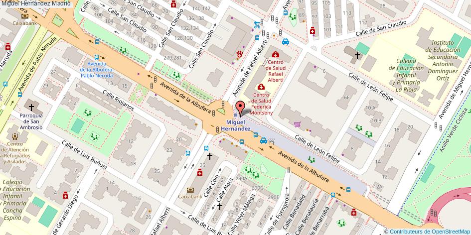 mapa Miguel Hernández  Madrid