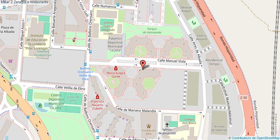mapa Mikar 2 restaurante Zaragoza