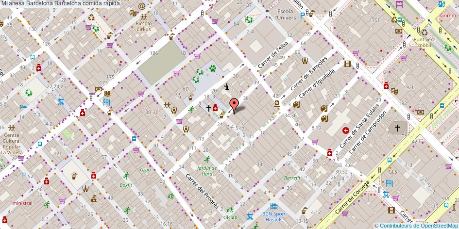mapa Milanesa Barcelona comida rápida Barcelona