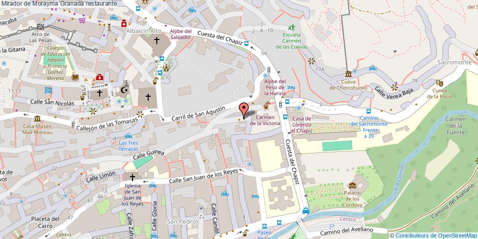 mapa Mirador de Morayma restaurante Granada