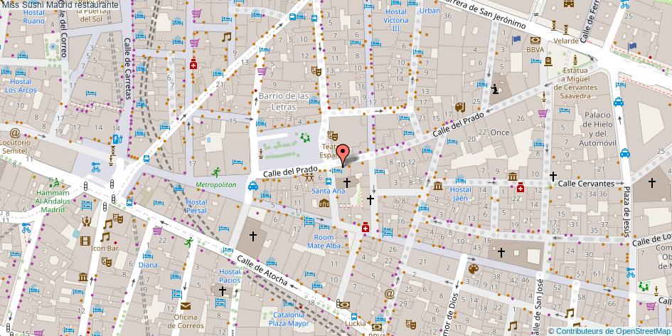 mapa Miss Sushi restaurante Madrid