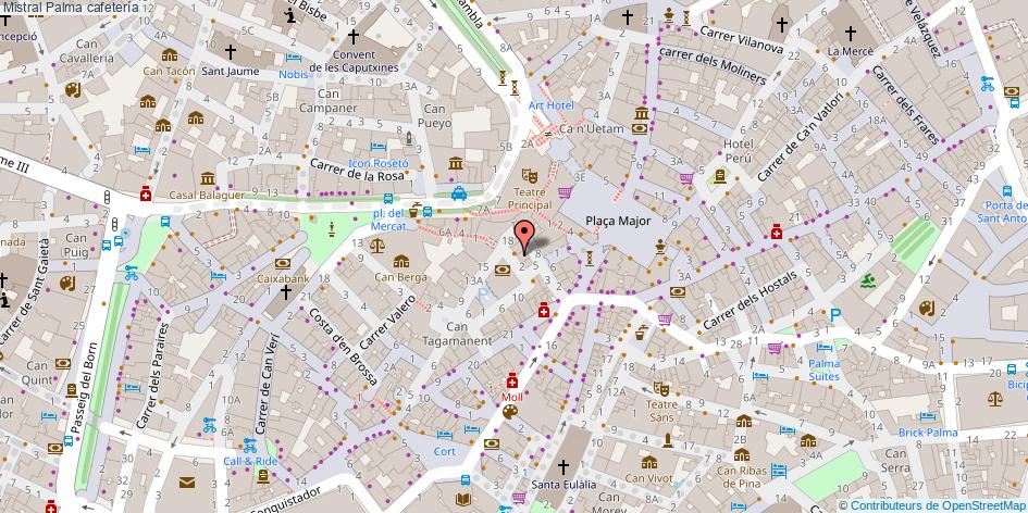 mapa Mistral cafetería Palma