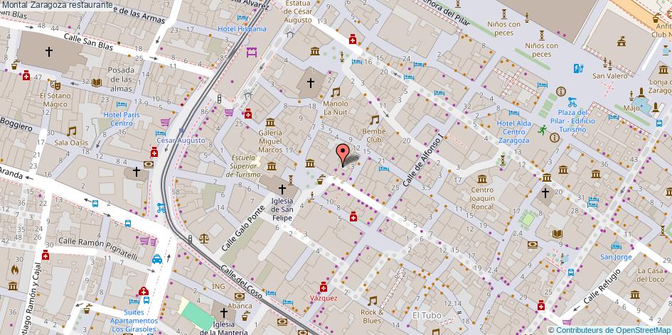 mapa Montal restaurante Zaragoza