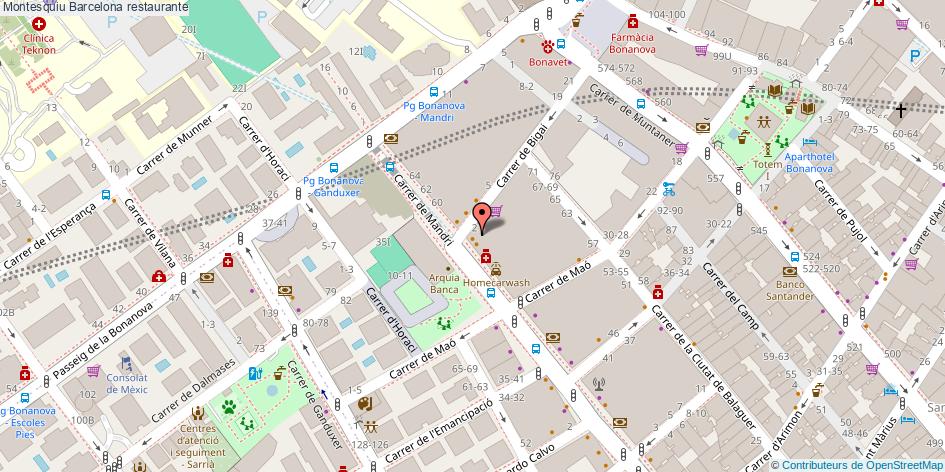 mapa Montesquiu restaurante Barcelona