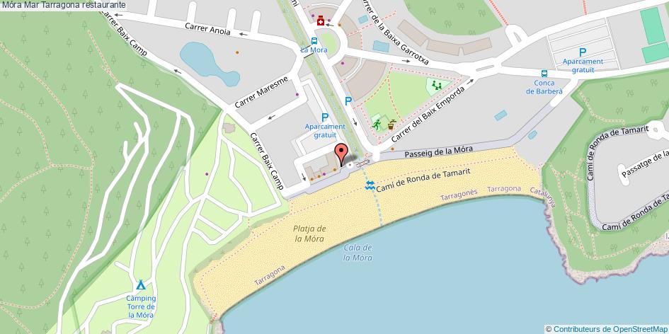 mapa Móra Mar restaurante Tarragona
