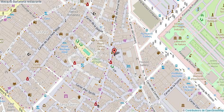mapa Mosquito restaurante Barcelona
