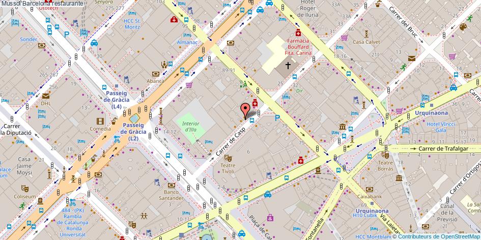 mapa Mussol restaurante Barcelona
